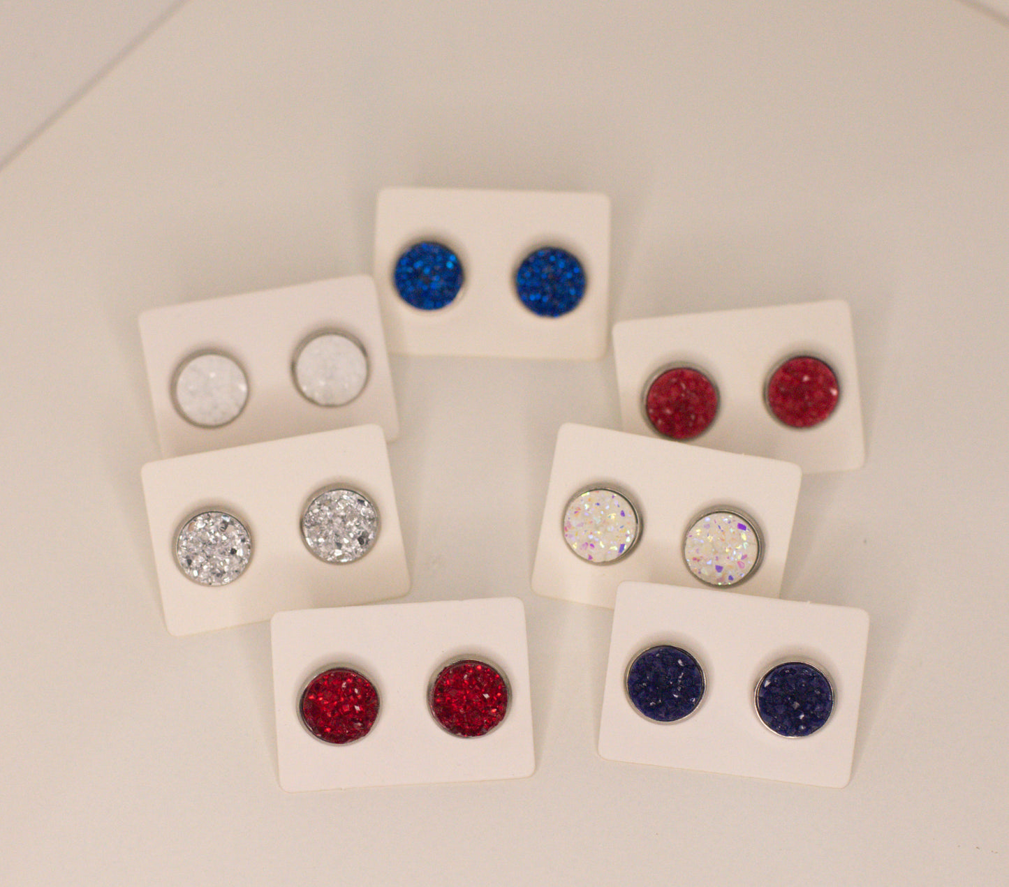 Red, White & Blue Studs - Medium