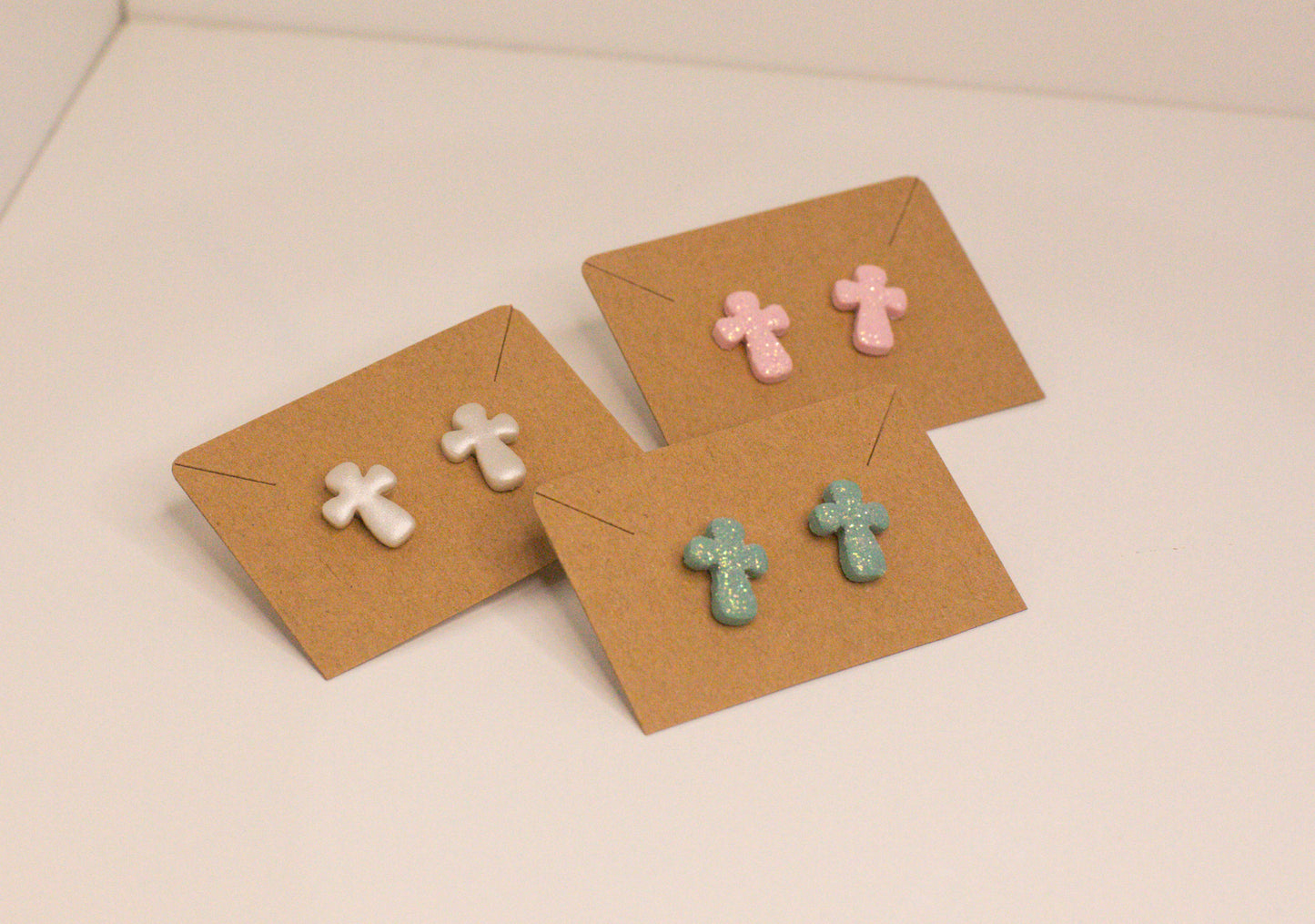 Sparkle Cross Studs