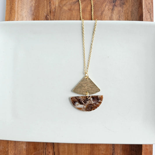 Stacey Necklace - Hickory Brown